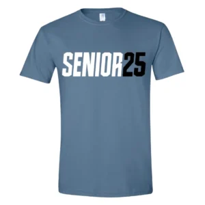 Here's an alt tag for the image: Senior 25 class t-shirt.