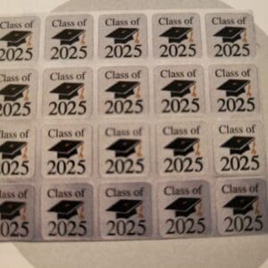 Graduation stickers, Class of 2025.