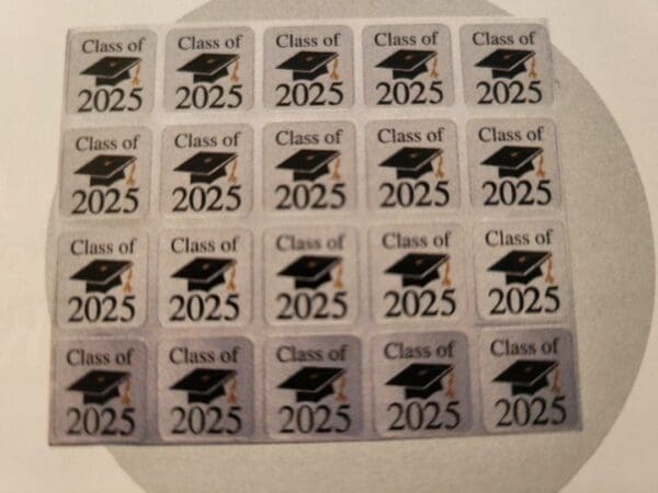 Graduation stickers, Class of 2025.