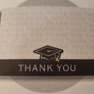 Graduation thank you card.