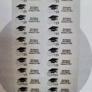 Graduation stickers: $25 each.