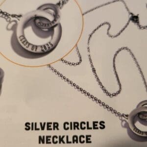 Silver circles necklace, Class of 2025.