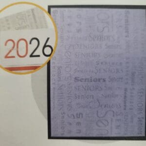 Calendar page for the year 2026 with a magnifying glass highlighting the year.