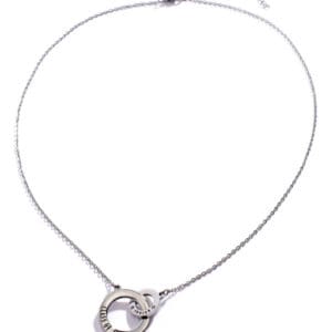 Simple silver chain necklace with a lobster clasp.